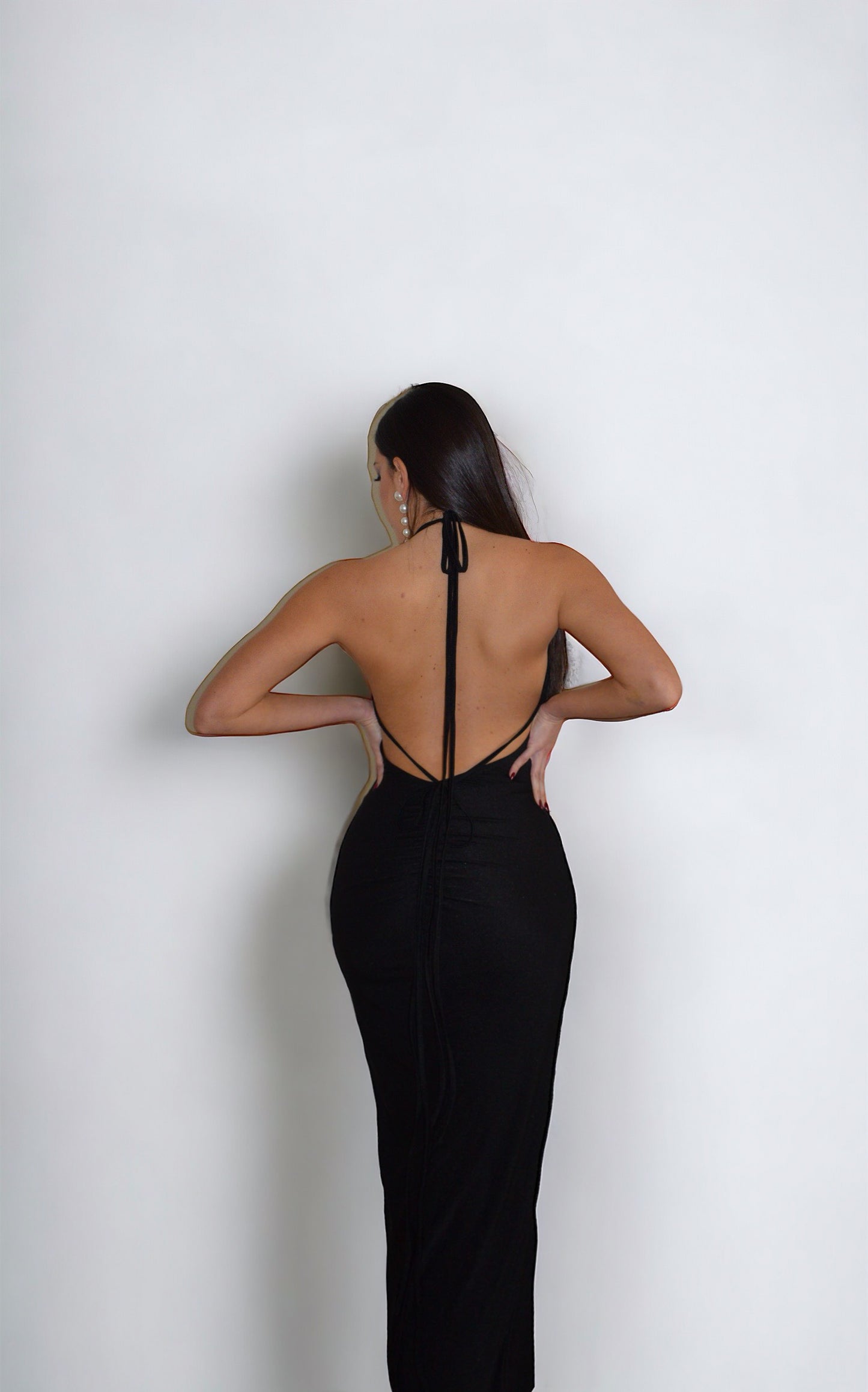 Black sexy back dress